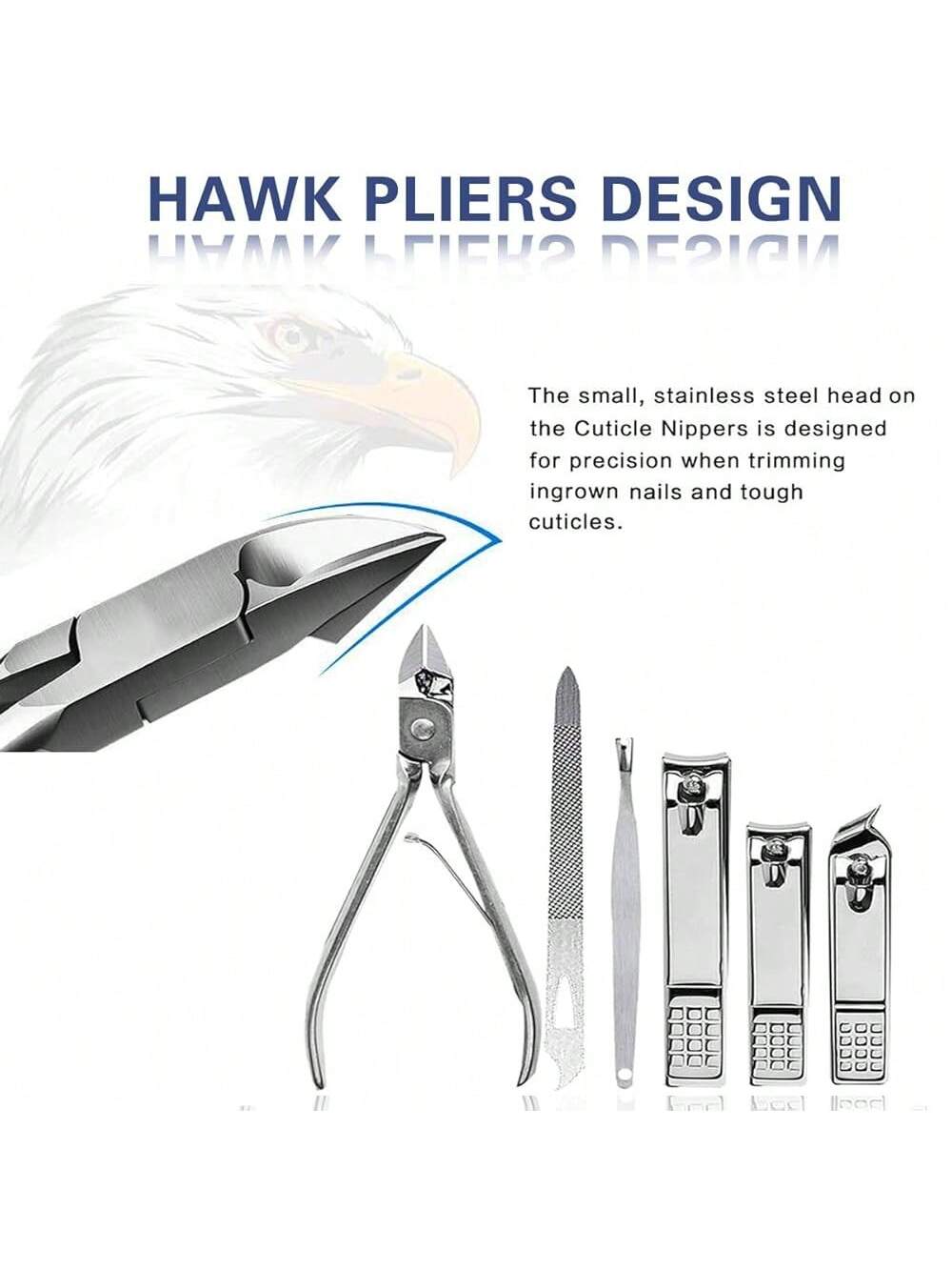 19-Pcs Dead Skin & Nails Leather Kit